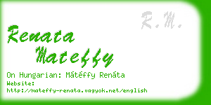 renata mateffy business card