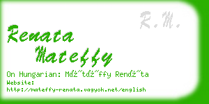 renata mateffy business card